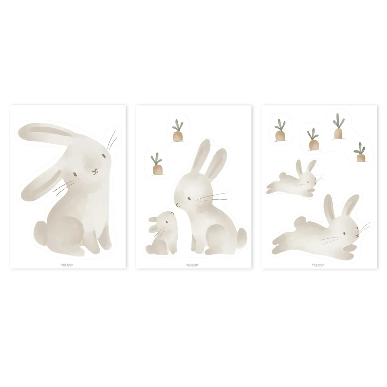 Muurstickers Baby Bunny A4