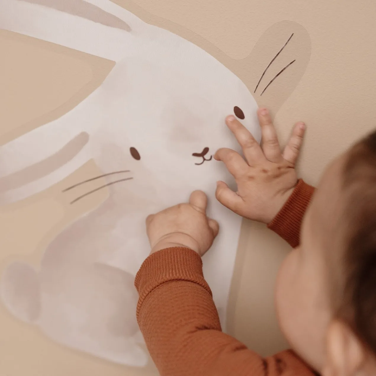 Muurstickers Baby Bunny A4