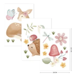 Muurstickers Fairy Garden A4