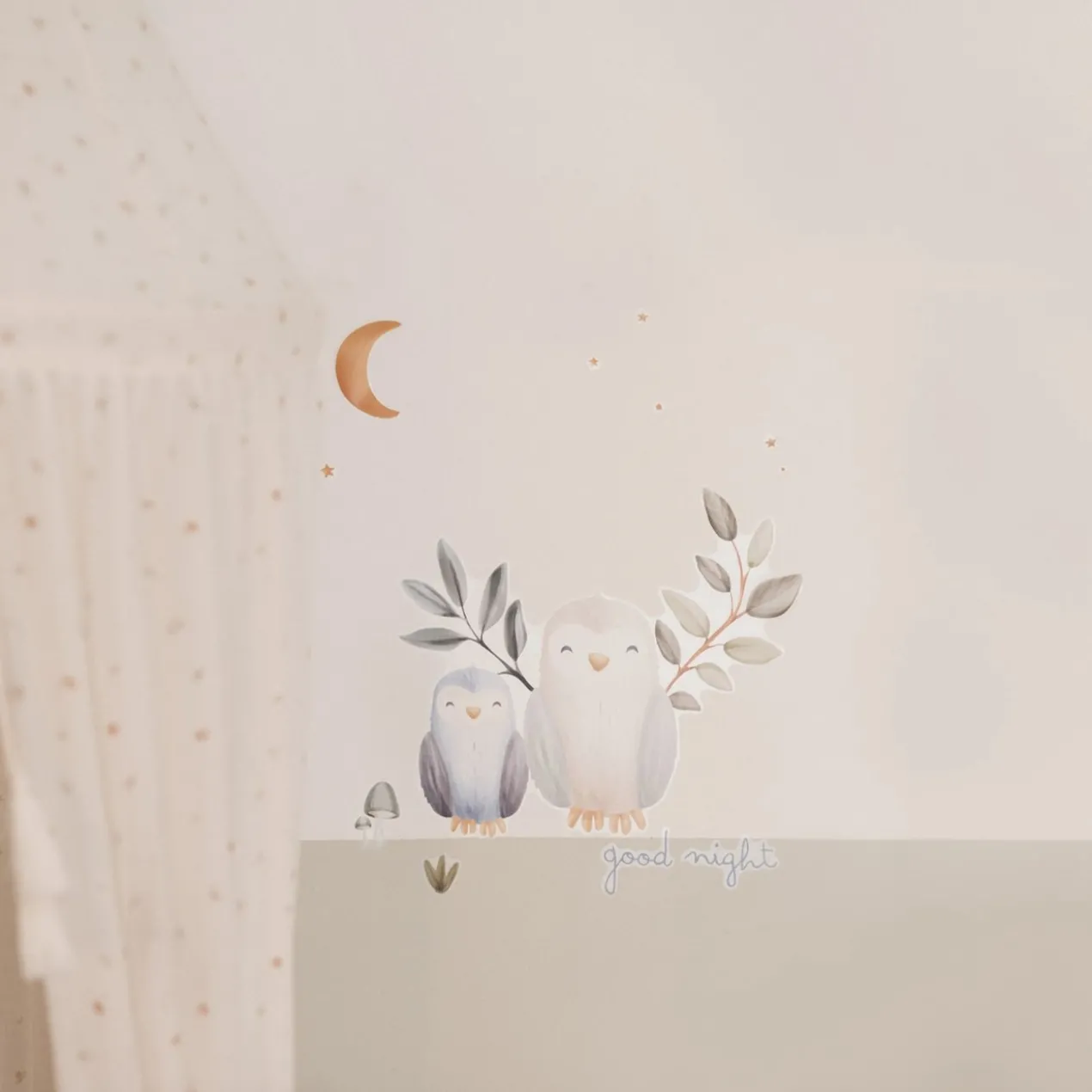 Muurstickers Forest Friends Good Night