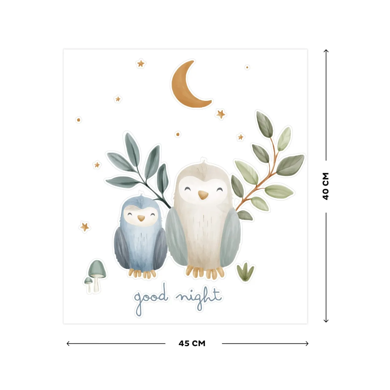 Muurstickers Forest Friends Good Night