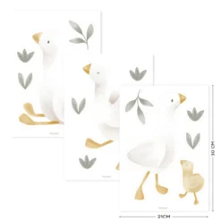 Muurstickers Little Goose A4