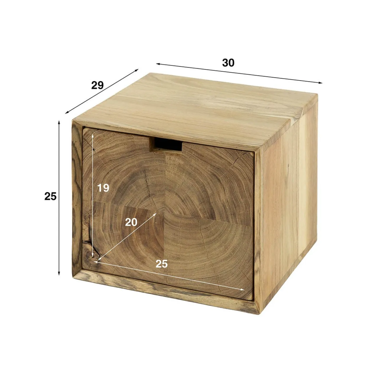 Nachtkastje Cube Zwevend