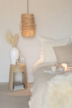 Nachtkastje Drawn Mangohout beige