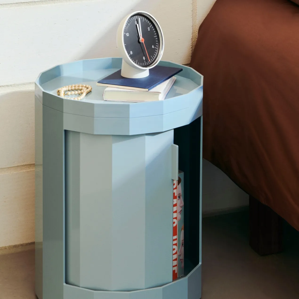 Nachtkastje Facet Low misty blue