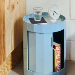 Nachtkastje Facet Low misty blue