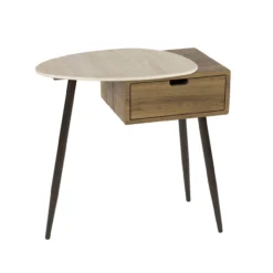 Nachtkastje Limestone Houtlook Links