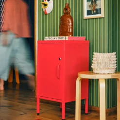 Nachtkastje Sugar Cube red polka