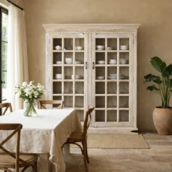Namrata - Vitrinekast van Gerecycled Hout Vintage