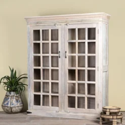Namrata - Vitrinekast van Gerecycled Hout Vintage