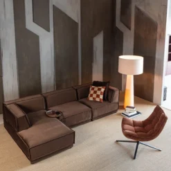 Naro dienbladtafel mangohout bruin