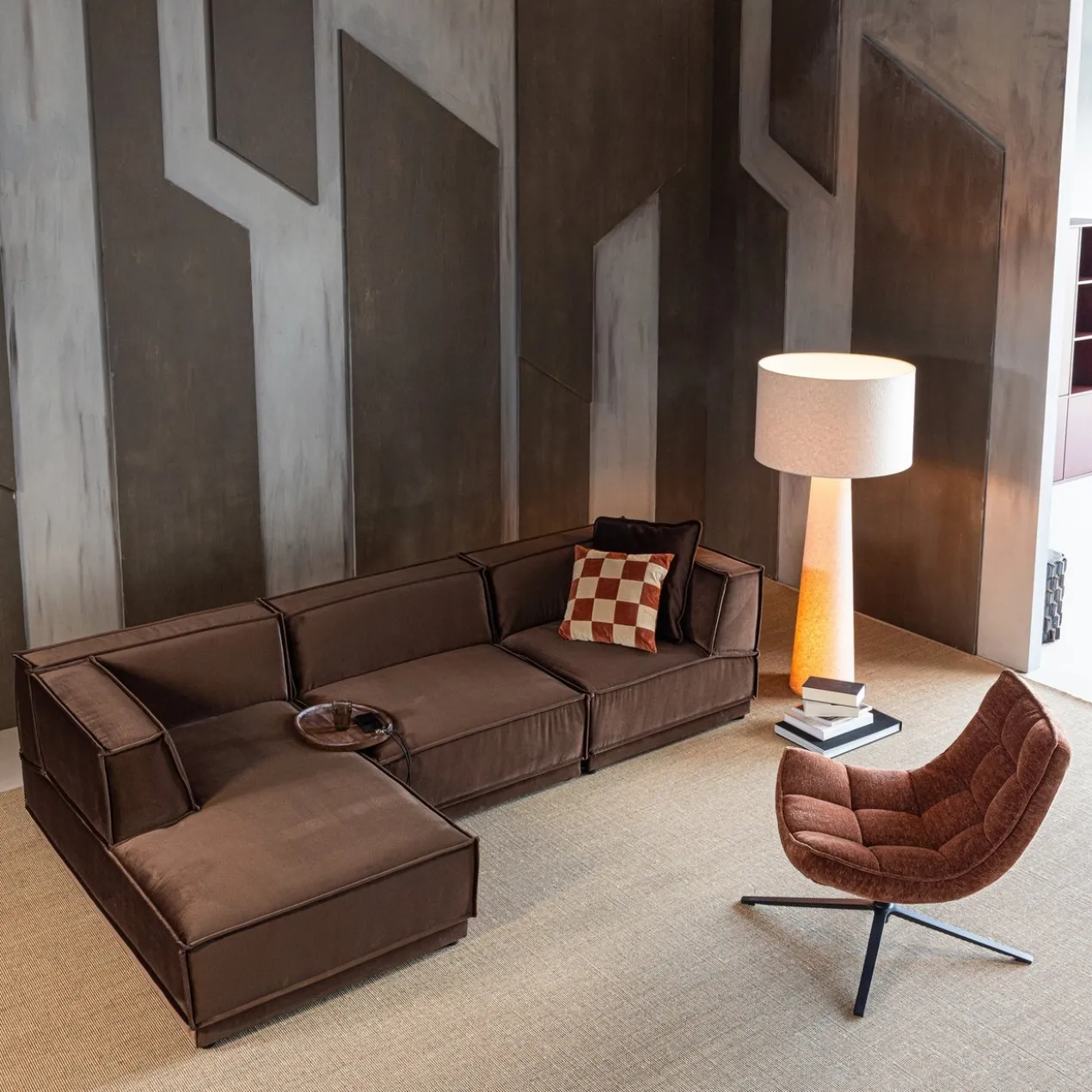 Naro dienbladtafel mangohout bruin