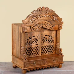 Nayan - Handgesneden Mandir van Mangohout