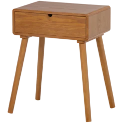 Nelo nachtkastje/bijzettafel hout bruin [fsc]