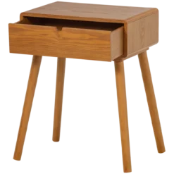 Nelo nachtkastje/bijzettafel hout bruin [fsc]