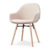 Nena-Mae eetkamerstoel beige - naturel onderstel