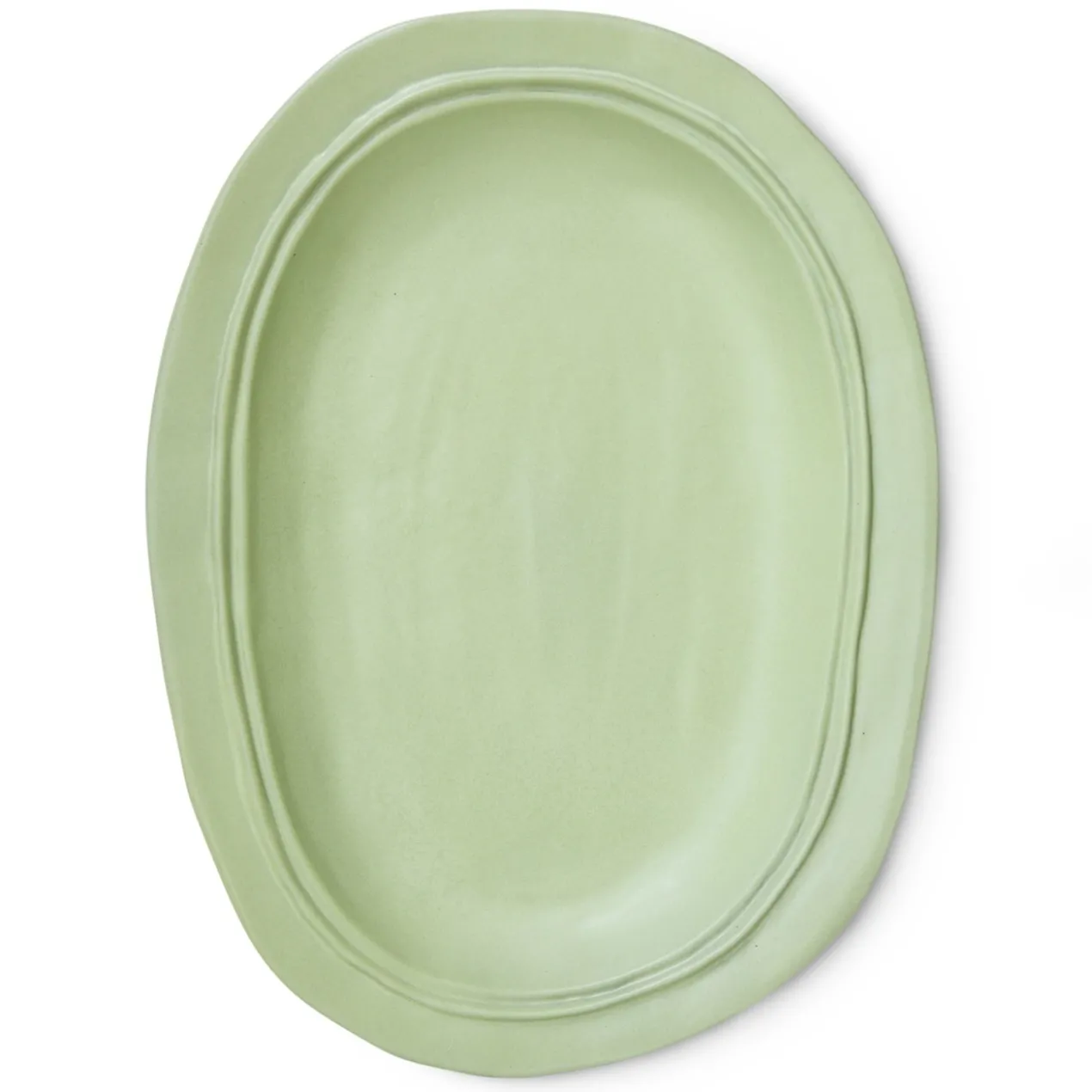 New classics serveerschaal keramiek groot mint