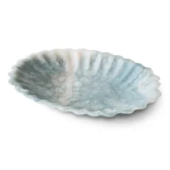 New classics serveerschaal resin pale blue