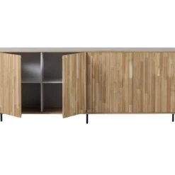 New gravure dressoir 200 cm eiken blanke lak [fsc]