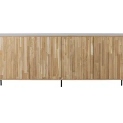New gravure dressoir 200 cm eiken blanke lak [fsc]