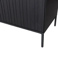 New gravure dressoir 200 cm grenen zwart [fsc]