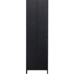 New gravure hoge kast met lade grenen zwart [fsc]