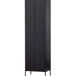 New gravure hoge kast met lade grenen zwart [fsc]