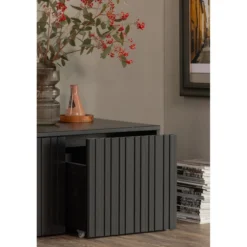 New gravure kistbank grenen zwart [fsc]