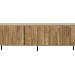 New gravure tv meubel 150 cm eiken blanke lak [fsc]