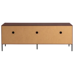 New gravure tv meubel 150 cm grenen bordeauxrood [fsc]