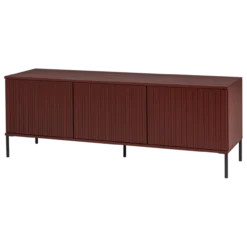 New gravure tv meubel 150 cm grenen bordeauxrood [fsc]