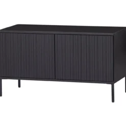 New gravure tv meubel 100 cm grenen zwart [fsc]