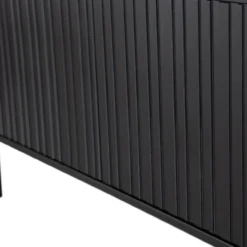 New gravure tv meubel 150 cm grenen zwart [fsc]