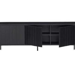 New gravure tv meubel 150 cm grenen zwart [fsc]
