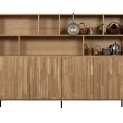 New gravure wandkast eiken blanke lak [fsc]