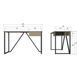 New julius bureau grenen mud [fsc]