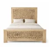 Nidhi - Handgesneden Mangohouten Paneel Bedframe