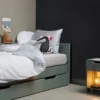Nikki bedbank grenen jadegroen (excl. lade) [fsc]