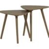 Nila bijzettafels hout mud - set van 2