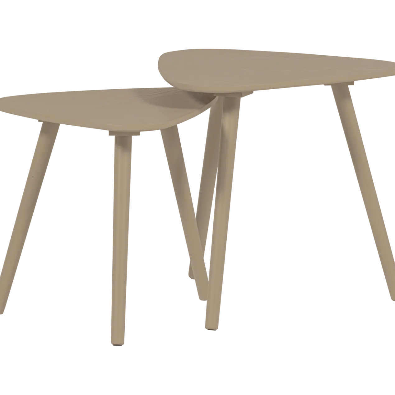 Nila bijzettafels hout zand - set van 2