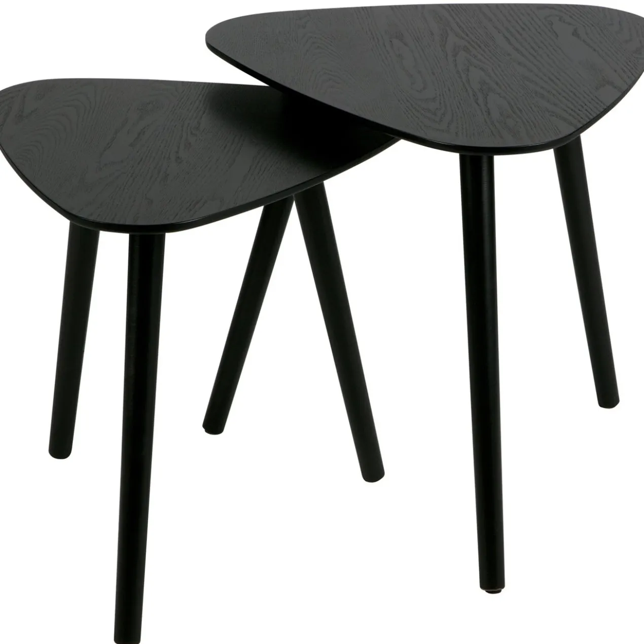 Nila bijzettafels hout zwart - set van 2