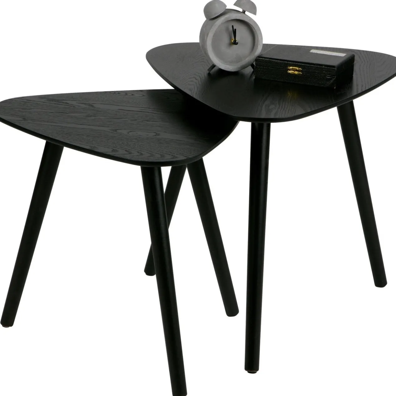 Nila bijzettafels hout zwart - set van 2