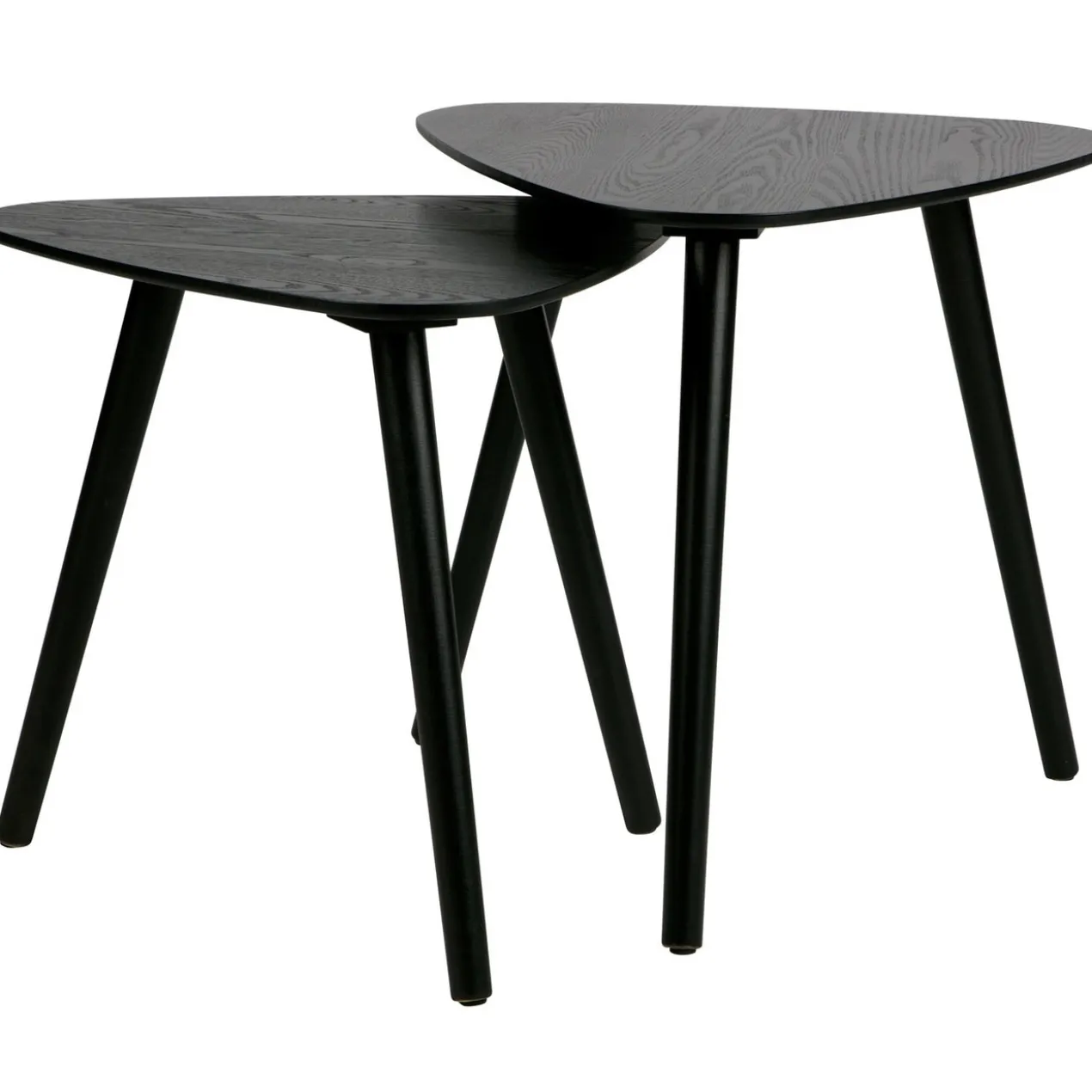 Nila bijzettafels hout zwart - set van 2