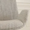 Nino-Eef barkruk grijs beige gemêleerd - wit onderstel 75 cm