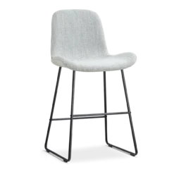 Nino-Fé barkruk grijs melange - zwart onderstel - 65 cm