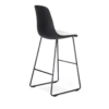 Nino-Liv barkruk zwart met beige zitkussen - zwart onderstel - 75 cm