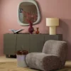 Nomu fauteuil craquele velvet lichtbruin [fsc]
