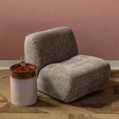 Nomu fauteuil craquele velvet lichtbruin [fsc]