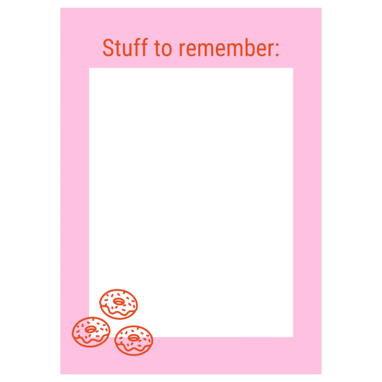Notitieblok Stuff to remember