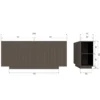 Nova dressoir 200 cm grenen truffel bruin [fsc]